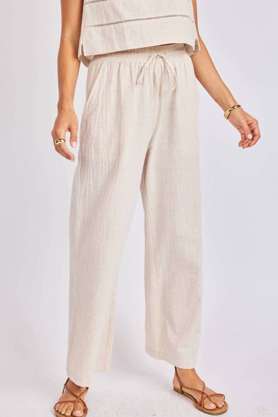 NEW SAGE THE LABEL women's sandbar pants in natural